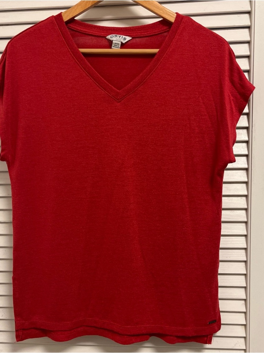 Orvis Red V-Neck Short Sleeve Tee